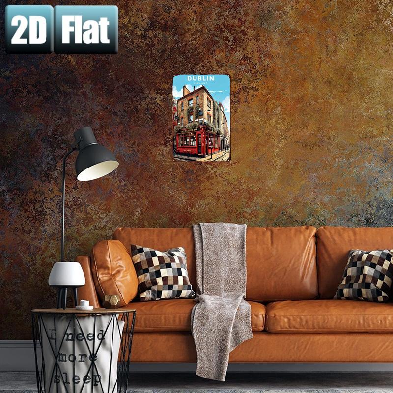 Papan Logam Dublin Irlandia Te - Vintage Collectible Plates ulasan dan harga