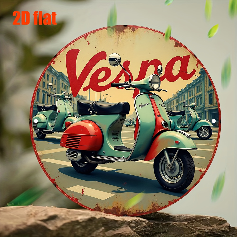 Seni Dinding Logam Skuter Vesn - Vintage Collectible Plates ulasan dan harga