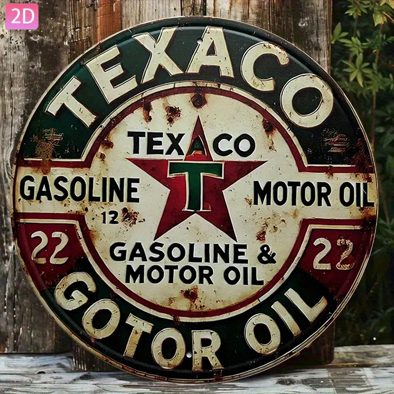 Papan Logam Minyak Texaco Klas - Vintage Collectible Plates ulasan dan harga